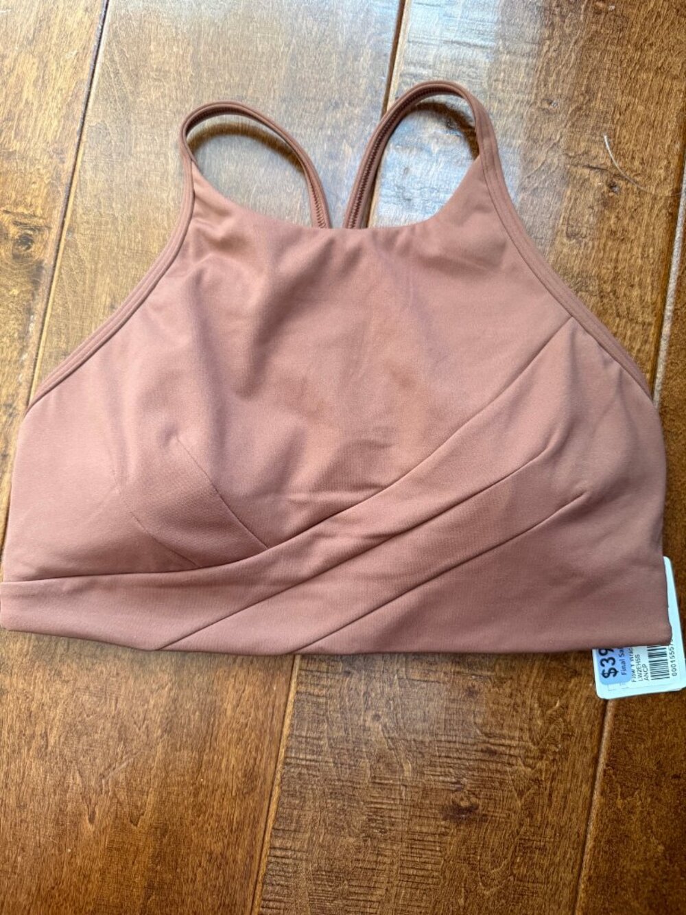 lululemon Flow Y Wrap-Front High-Neck Bra NWT Size 6 (S) Rose Brown